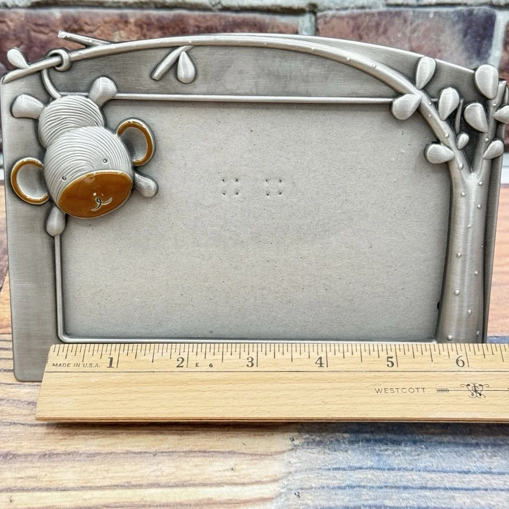 Pewter Monkey‎ in Tree Photo Picture Frame 2011 Fetco International Novelty